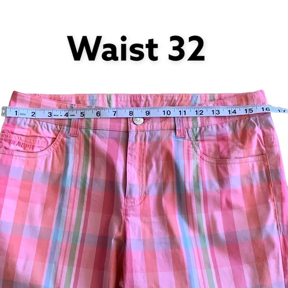 Pink Plaid Ralph Lauren Y2K Style Capri Pants Size 4 - Picture 11 of 12